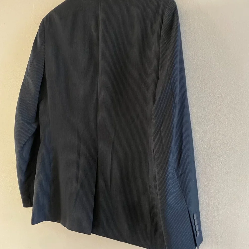 H&M Men's Navy Stripped Jacket - Size 36R - Picture 7 of 7